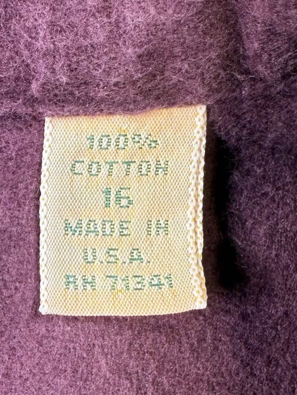 Vintage LL Bean Chamois Cloth Shirt Women’s 16 Burgundy Button Front USA 1993 - Picture 8 of 16